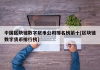 中国区块链数字货币公司排名榜前十[区块链数字货币排行榜]